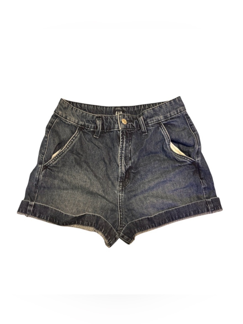 GAP Women's Indigo Rolled-Hem Denim Shorts